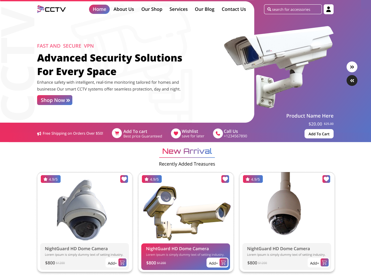 CCTV Services theme screenshot