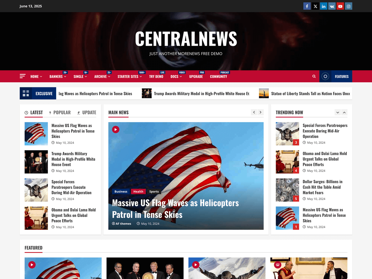 CentralNews theme screenshot