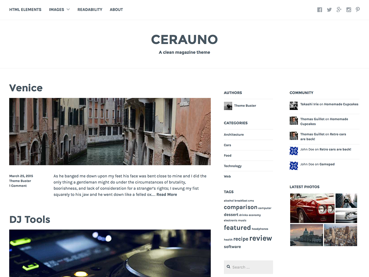 Cerauno theme screenshot