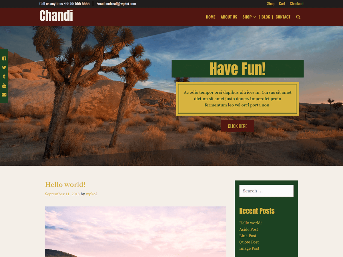 Chandi theme screenshot