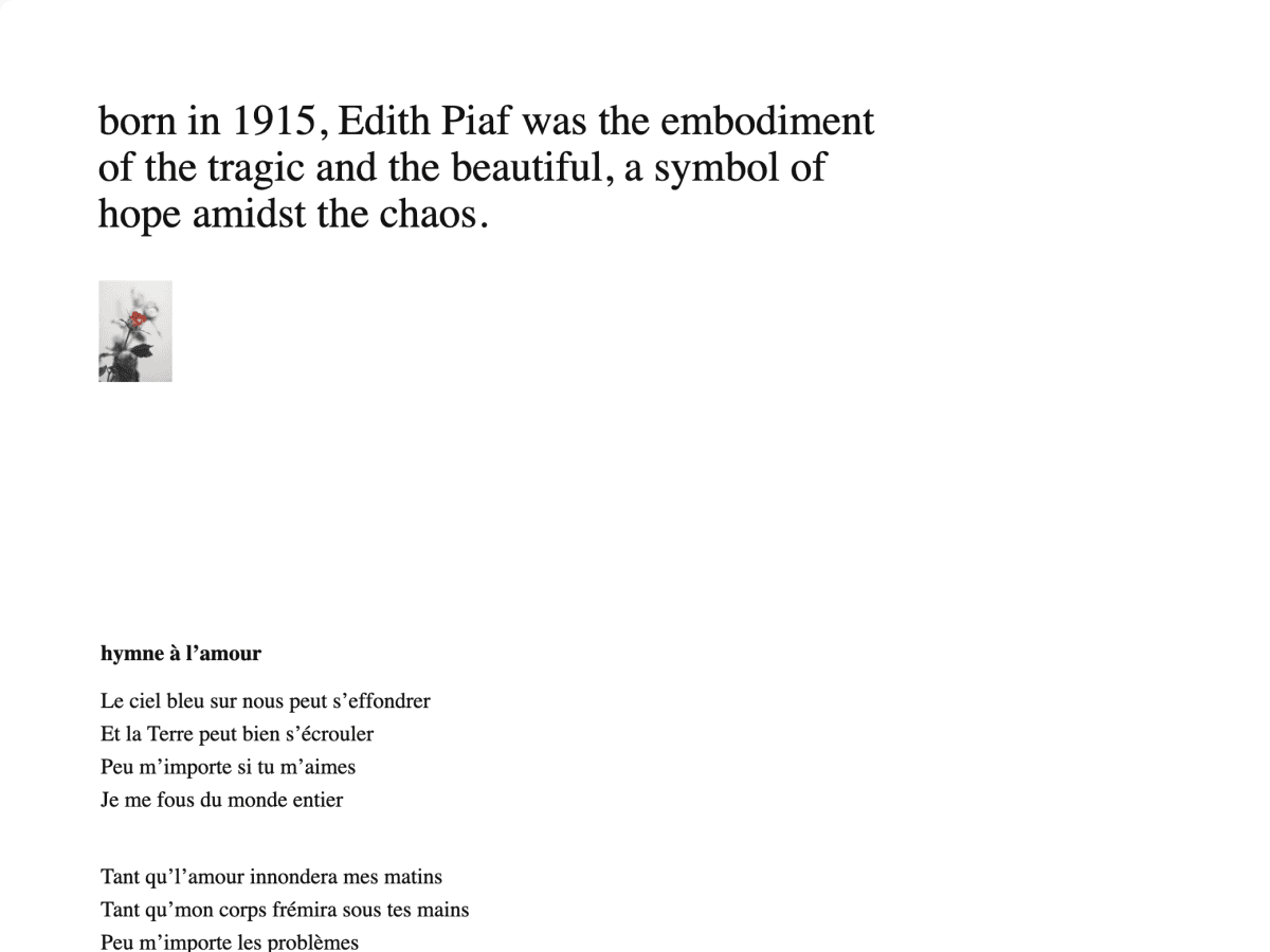 Chanson theme screenshot