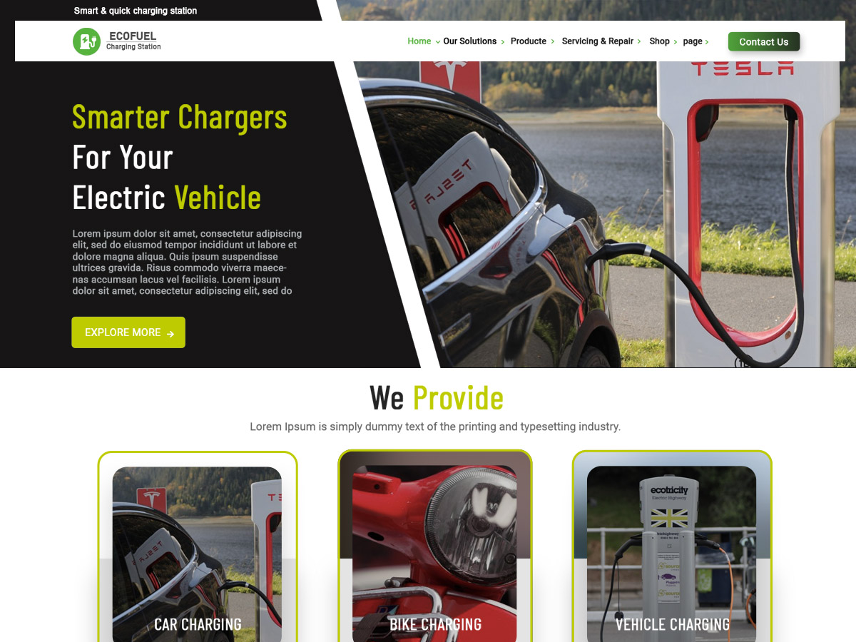 Charging Station theme screenshot
