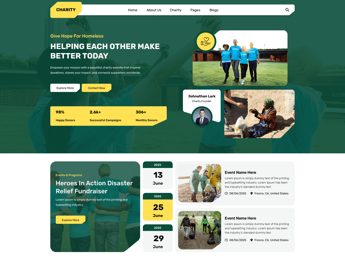 Charity Elemento theme screenshot