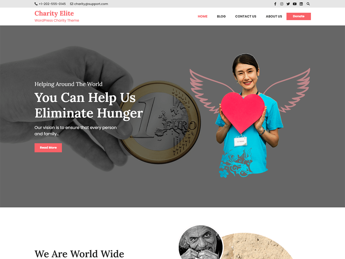 Charity Elite theme screenshot