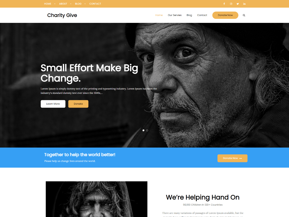Charity Give theme screenshot