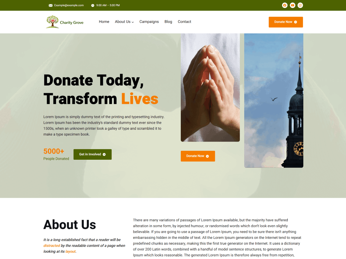 Charity Grove theme screenshot