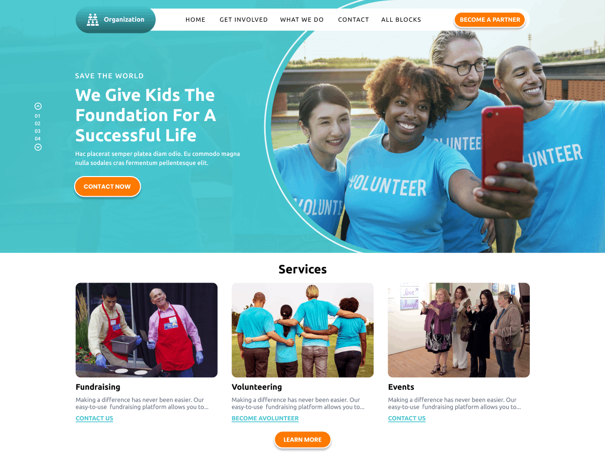 Charity Organization theme screenshot