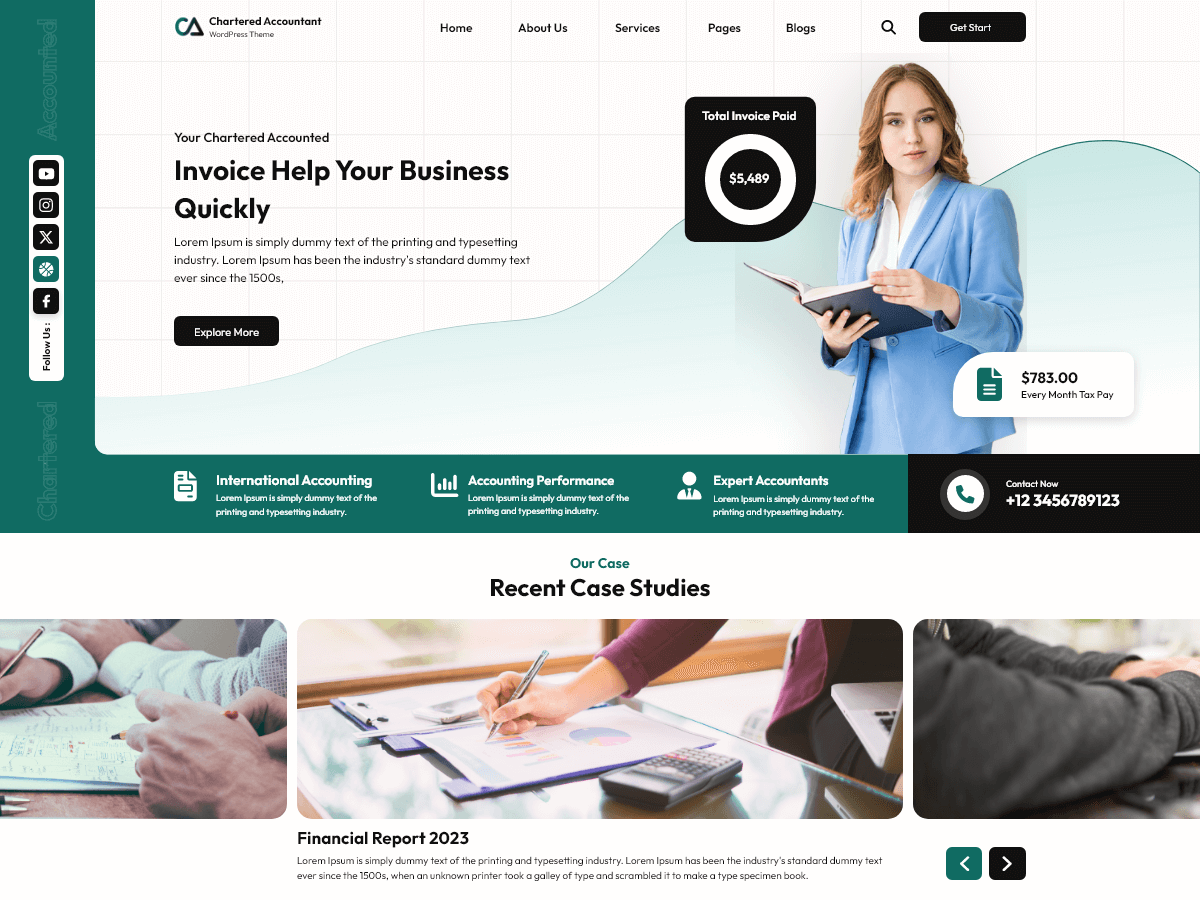 Chartered Accountant theme screenshot