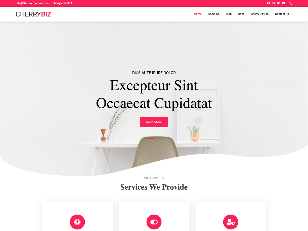 Cherry Biz theme screenshot