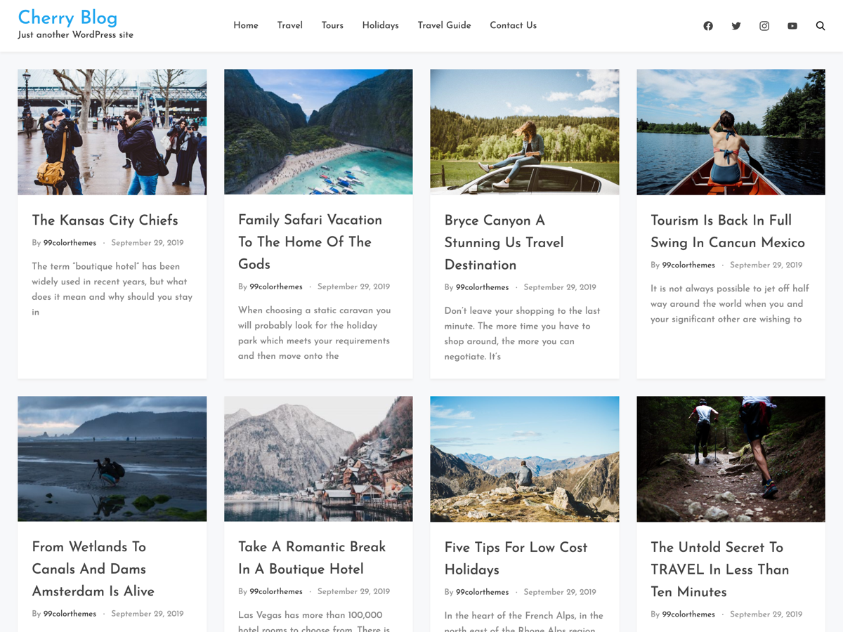 Cherry Blog theme screenshot