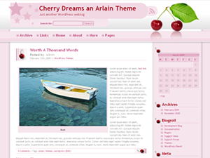 Cherry Dreams theme screenshot
