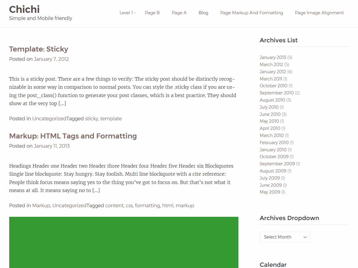 chichi theme screenshot