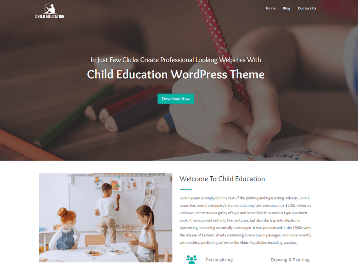 Child Education theme screenshot