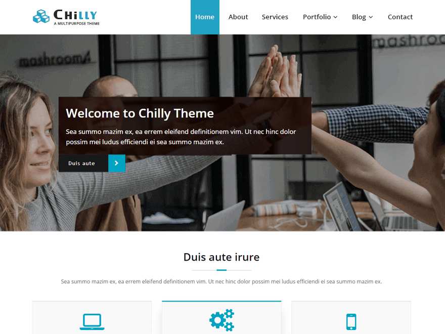 Chilly theme screenshot