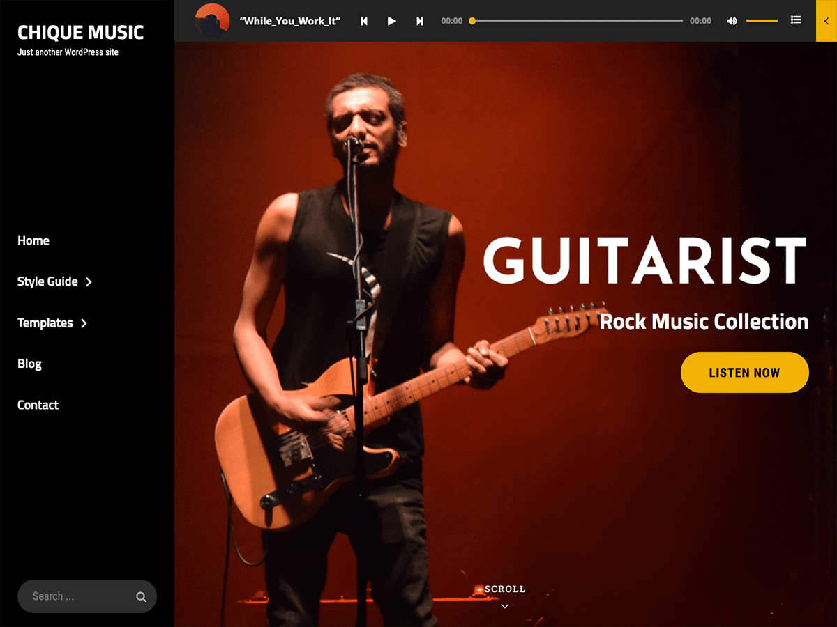 Chique Music theme screenshot