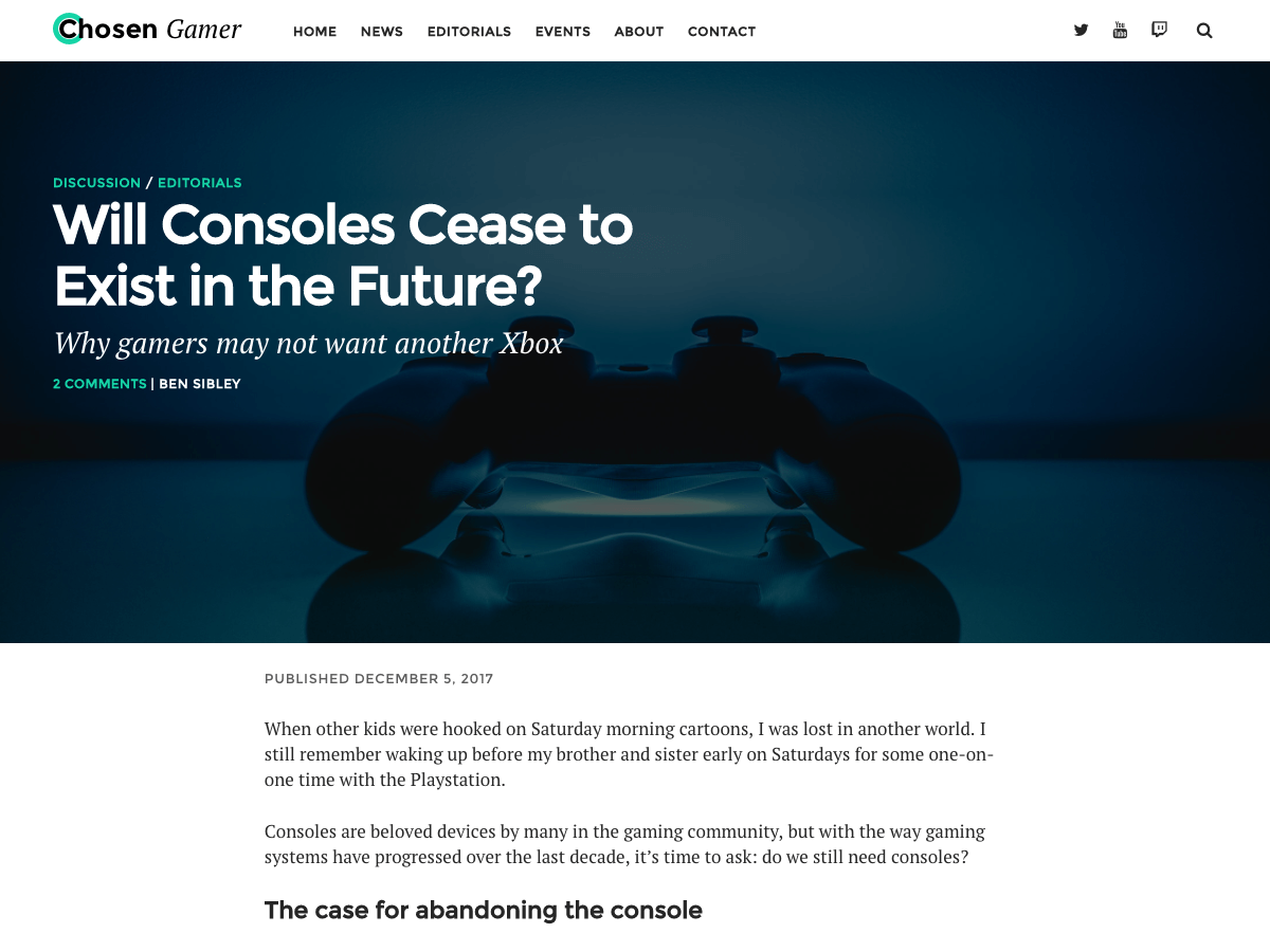 Chosen Gamer theme screenshot