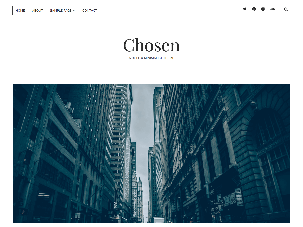 Chosen theme screenshot