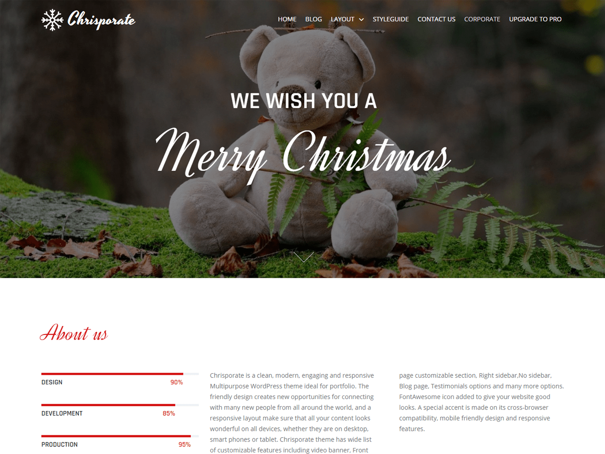 Chrisporate theme screenshot