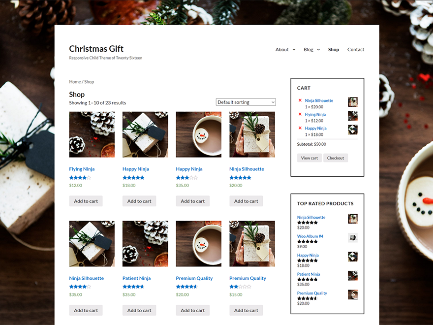 Christmas Gift theme screenshot