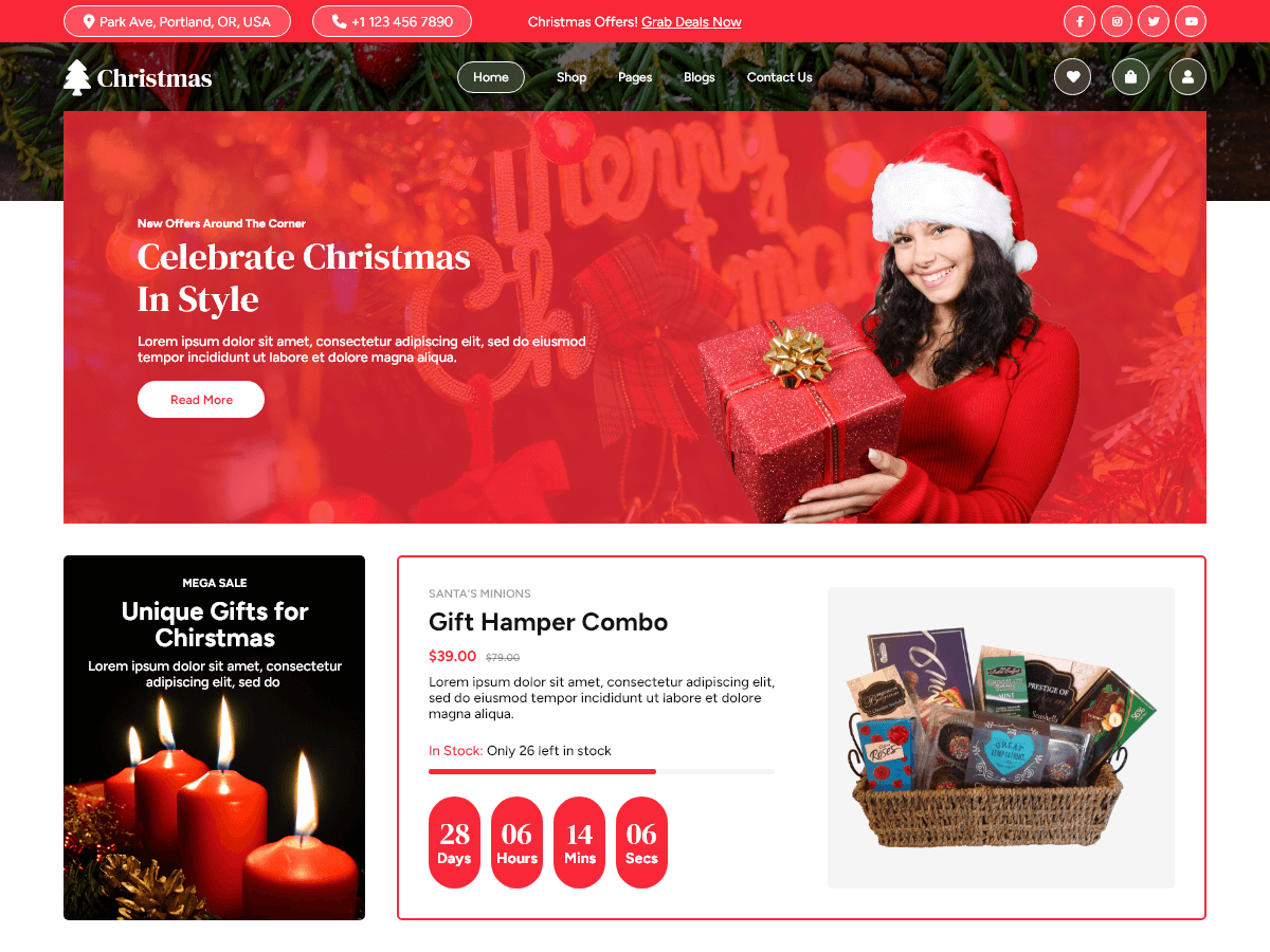 Christmas Holiday theme screenshot