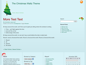 Christmas Waltz theme screenshot
