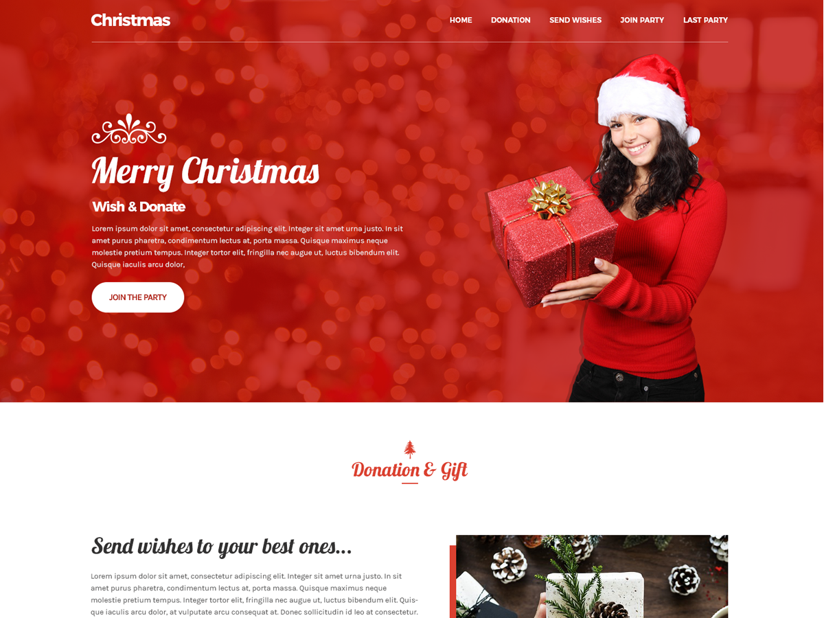 Christmas theme screenshot