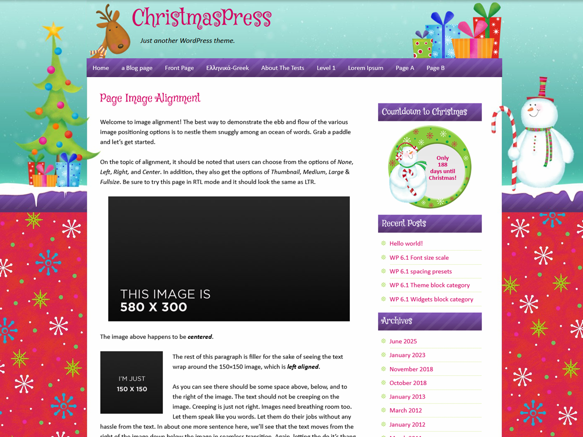 ChristmasPress theme screenshot