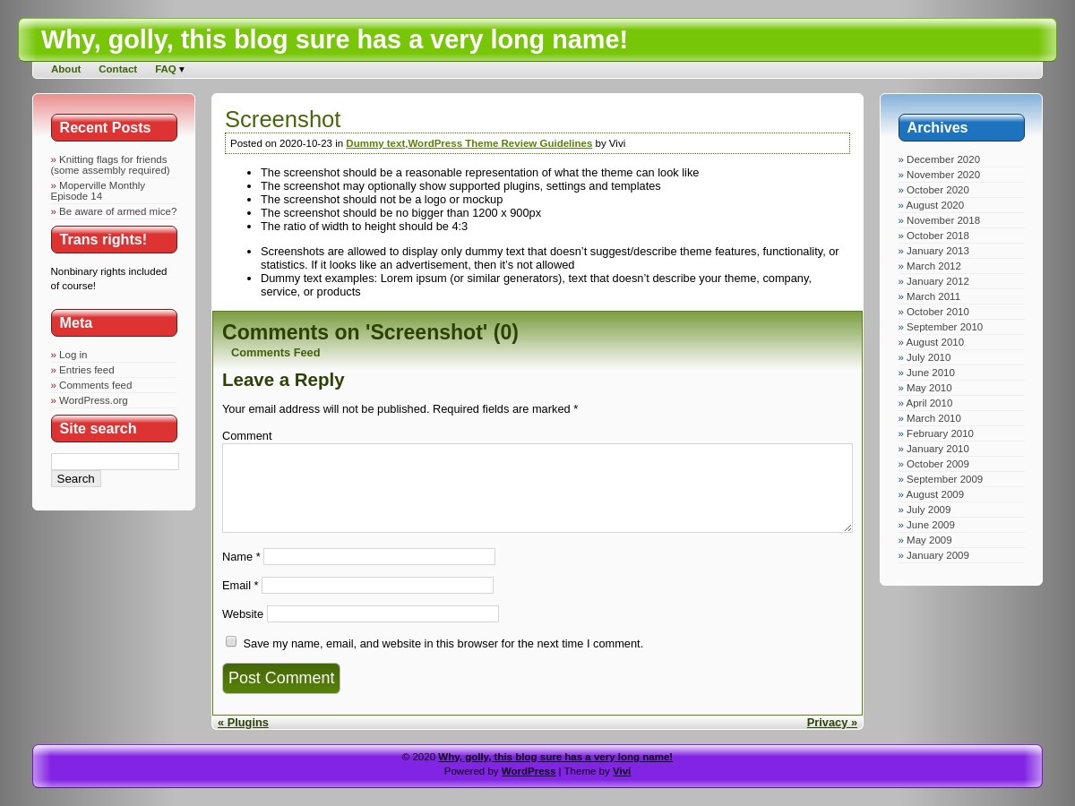 Chroma Park theme screenshot