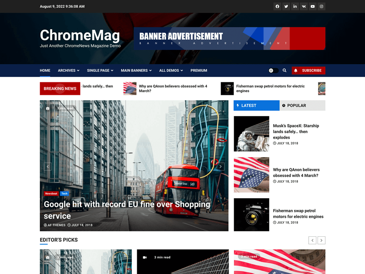 ChromeMag theme screenshot