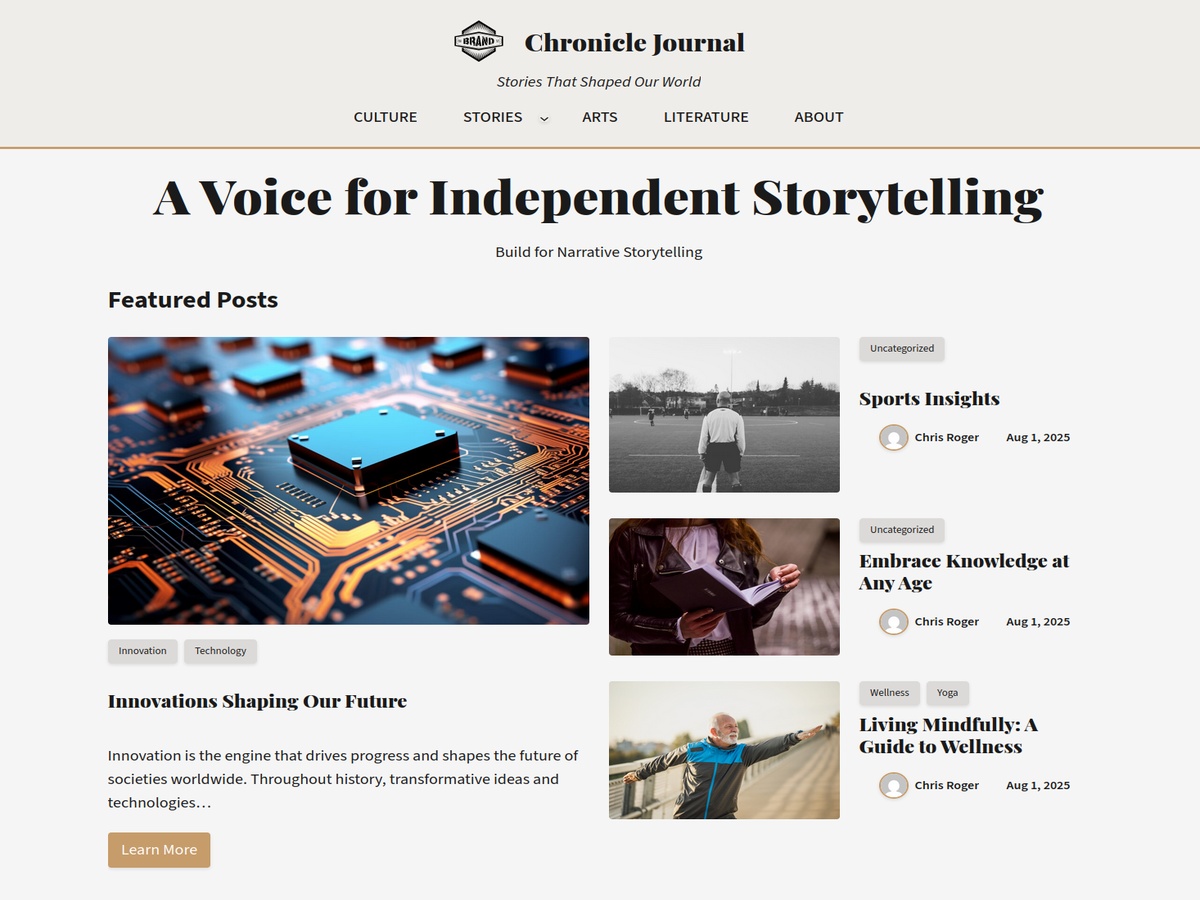 Chronicle Journal theme screenshot