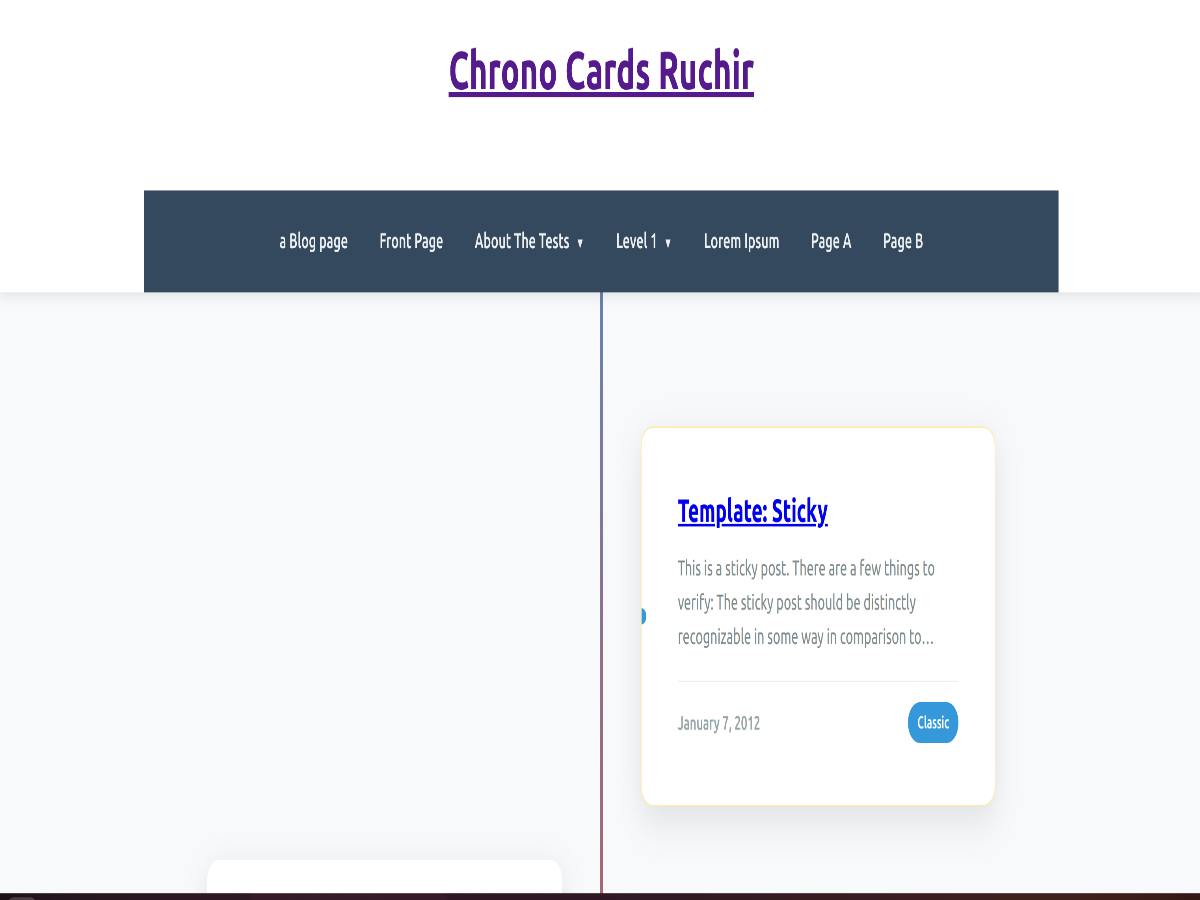 ChronoCards Ruchir theme screenshot