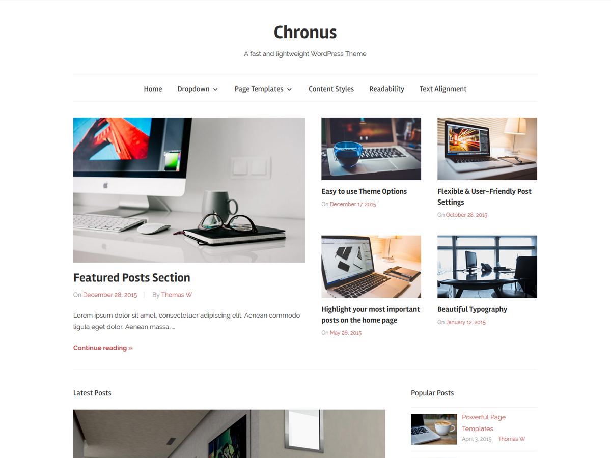 Chronus theme screenshot