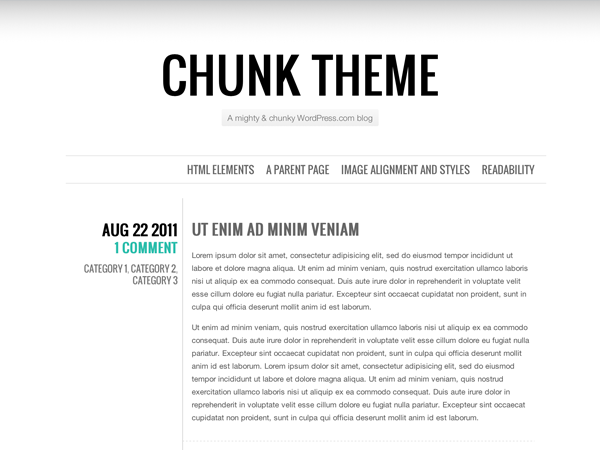 Chunk theme screenshot