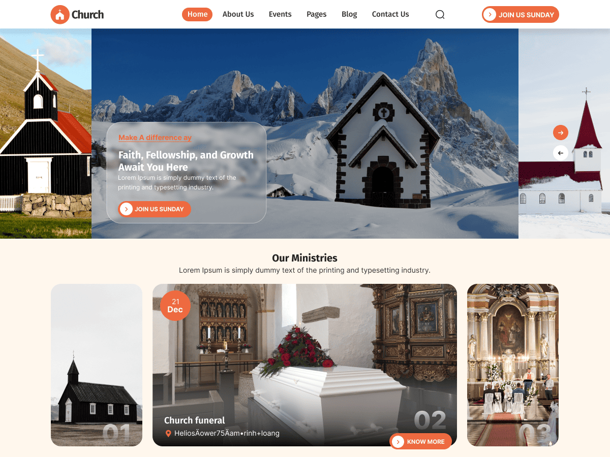Church Community theme screenshot
