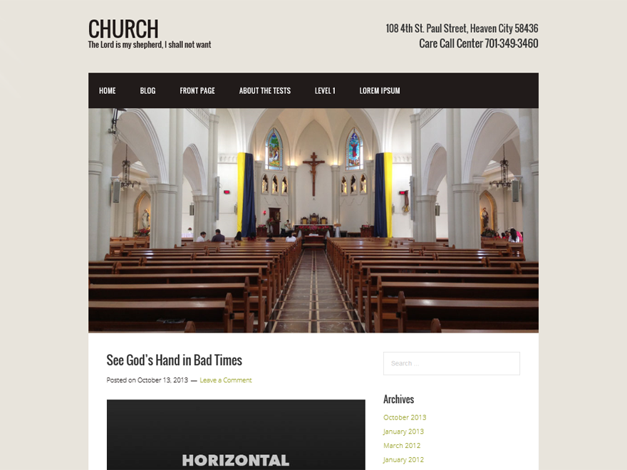 Church theme screenshot