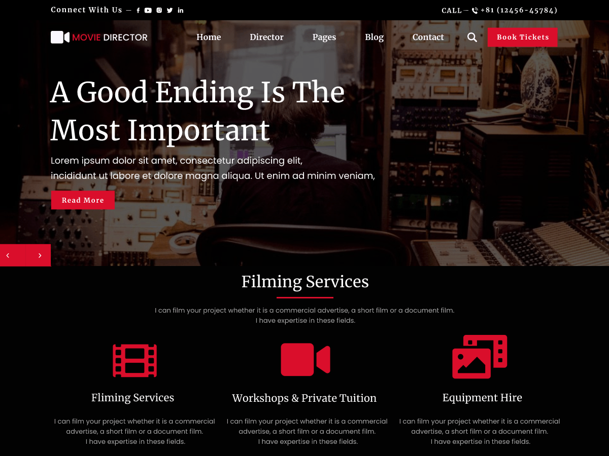 Cinema Movie Director theme screenshot