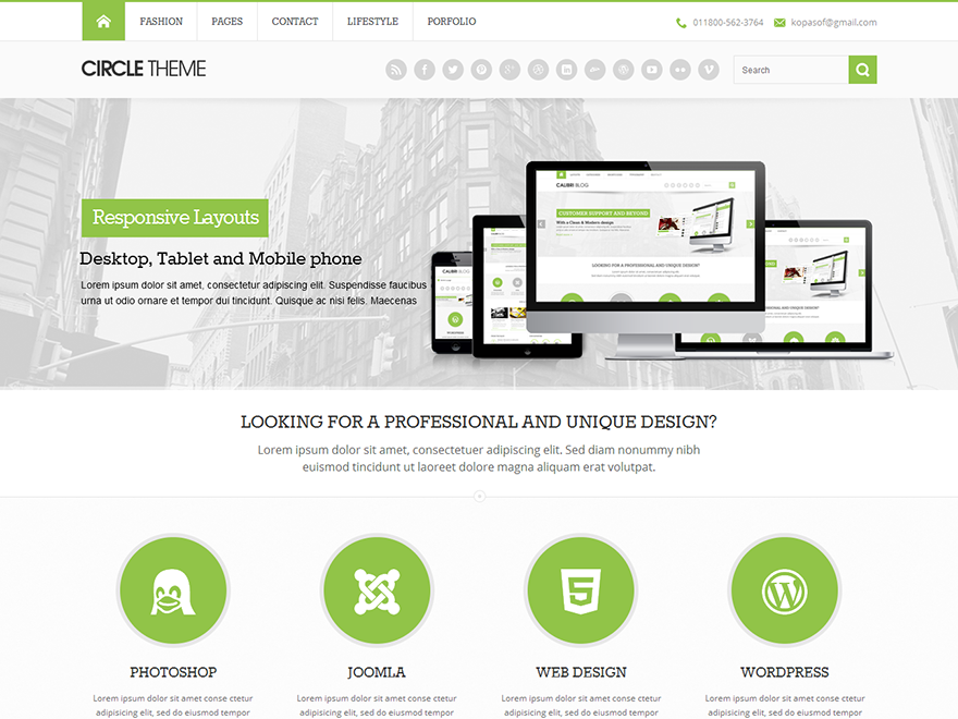 Circle LITE theme screenshot