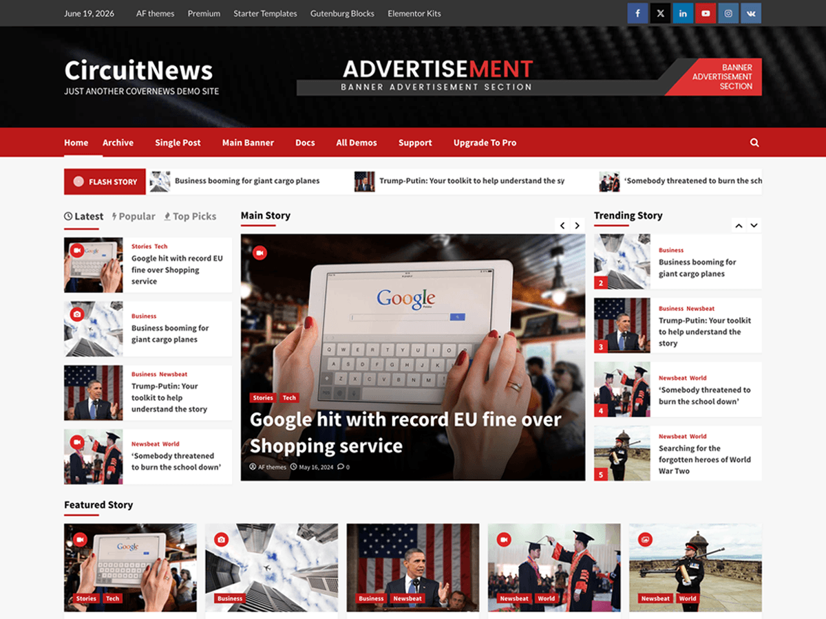 CircuitNews theme screenshot