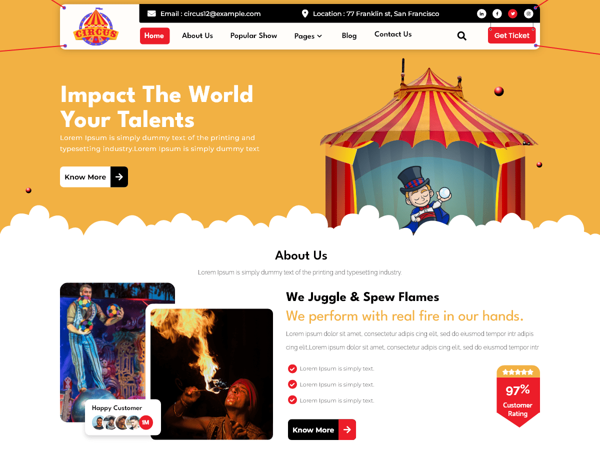 Circus Fair theme screenshot