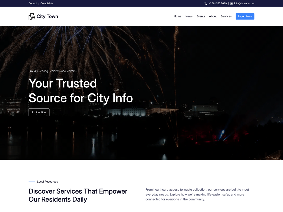 City Town theme screenshot