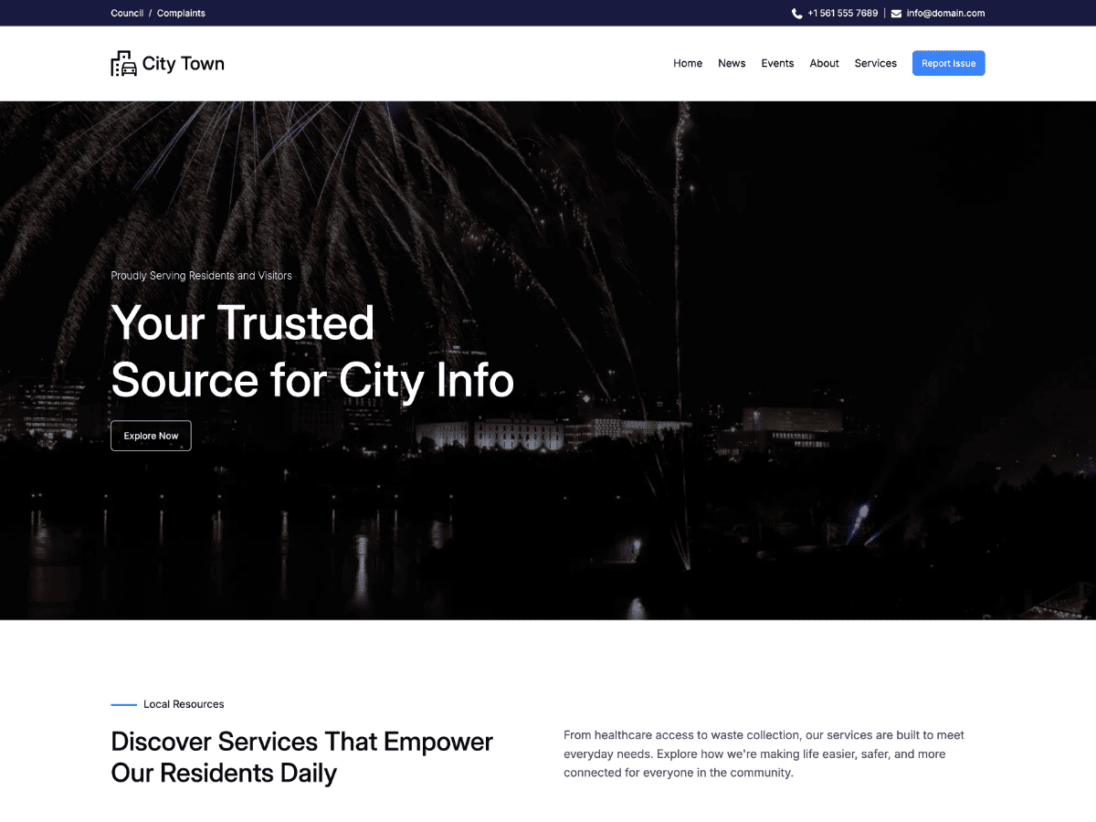 City Town theme screenshot