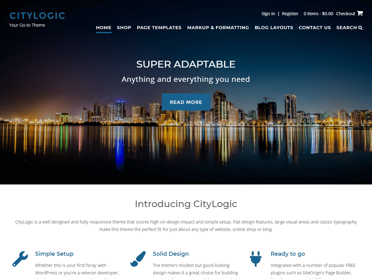 CityLogic theme screenshot
