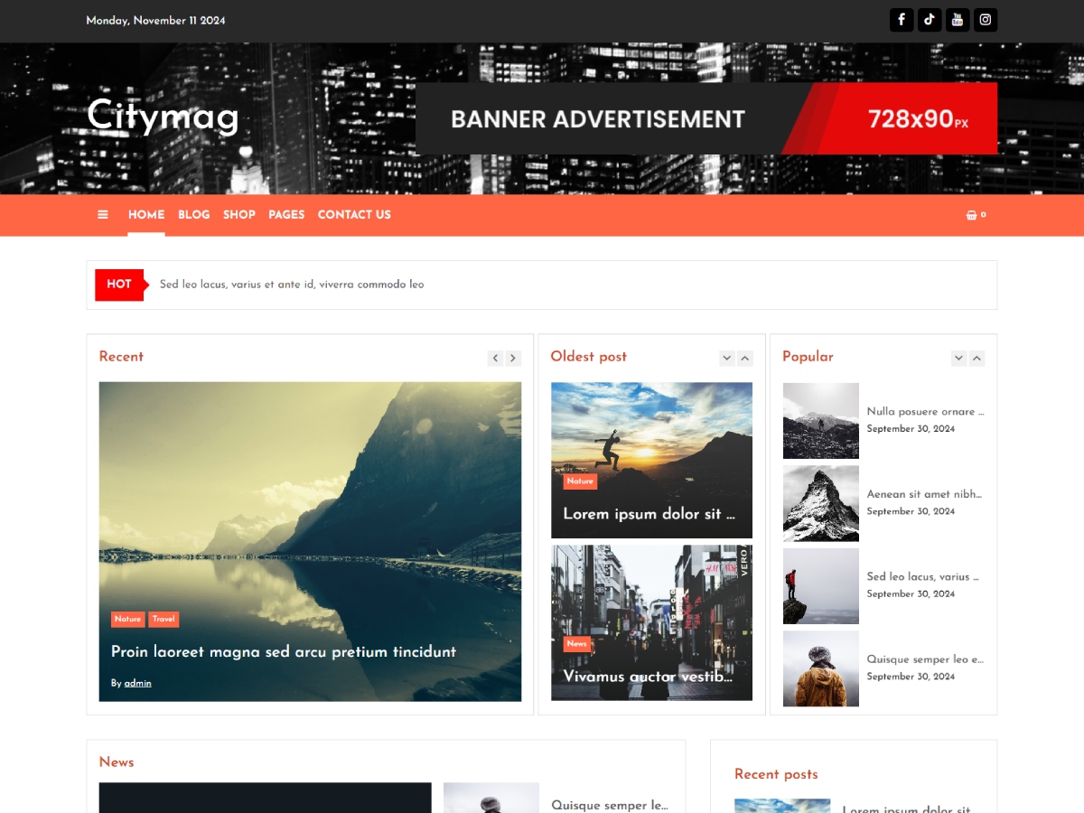 Citymag theme screenshot