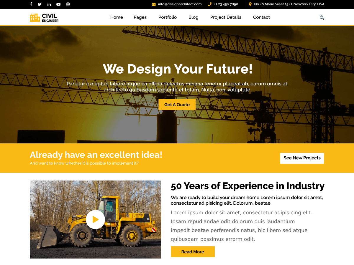 Civil Engineering theme screenshot