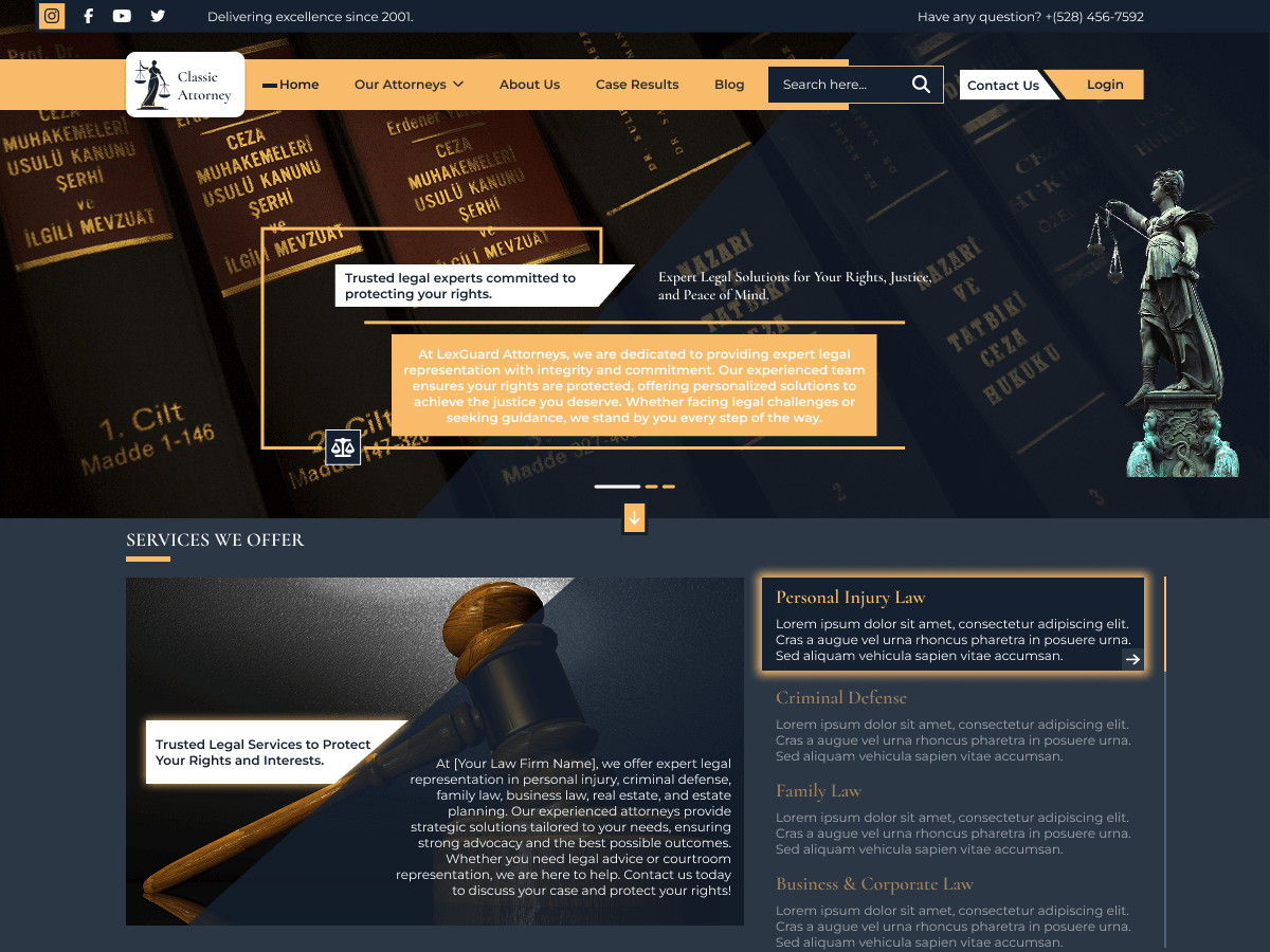 Classic Attorney theme screenshot