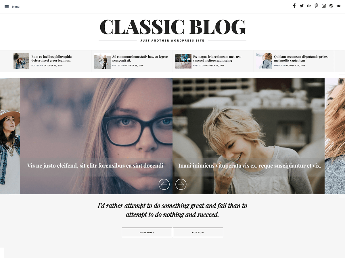 Classic Blog theme screenshot