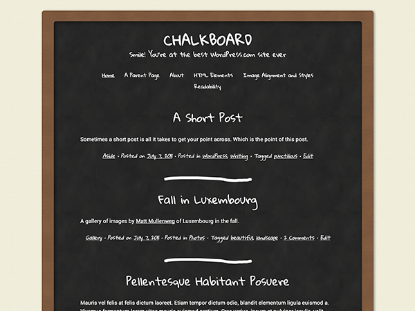 Classic Chalkboard theme screenshot