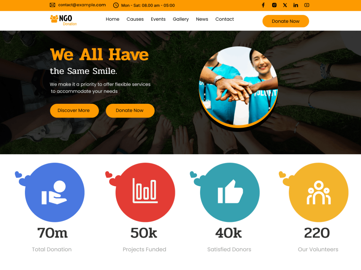 Classic Charity NGO theme screenshot