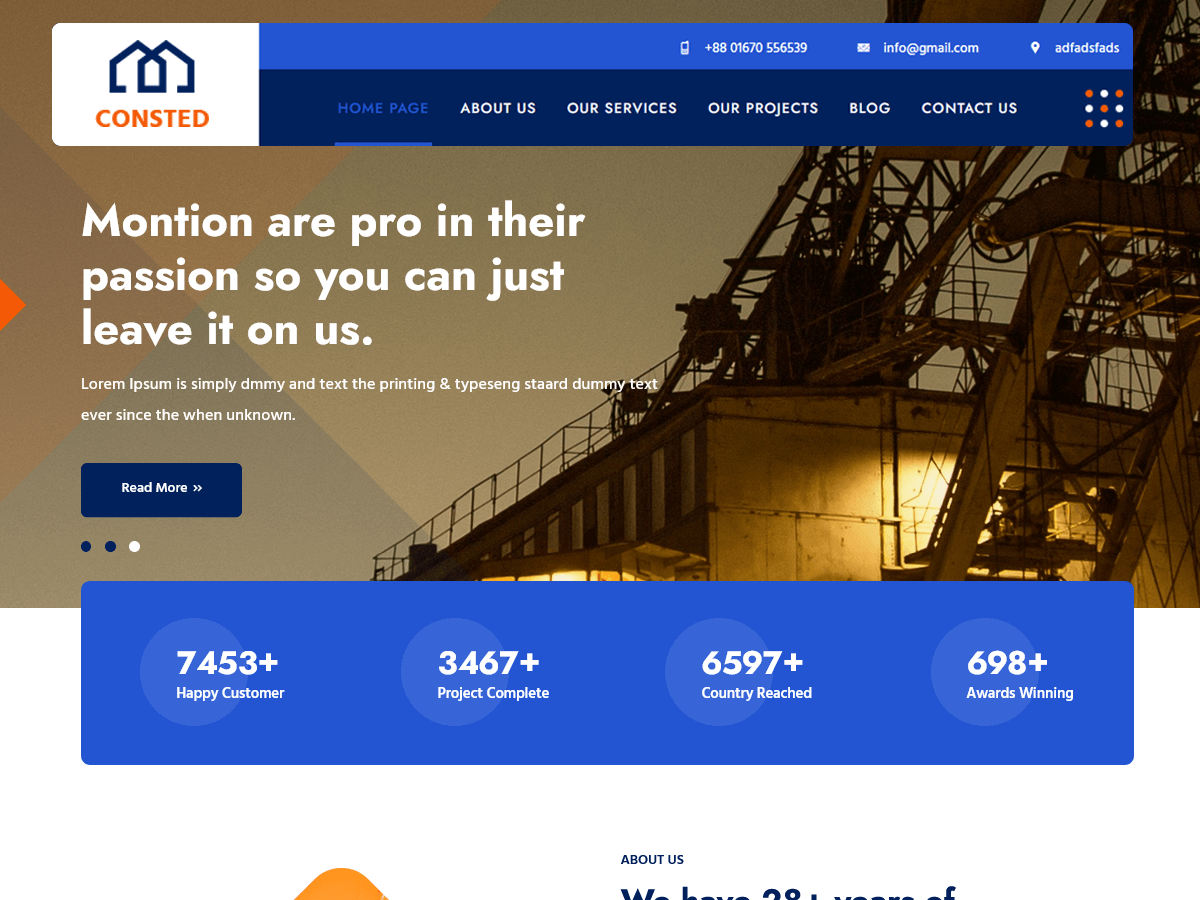 Classic Construction theme screenshot