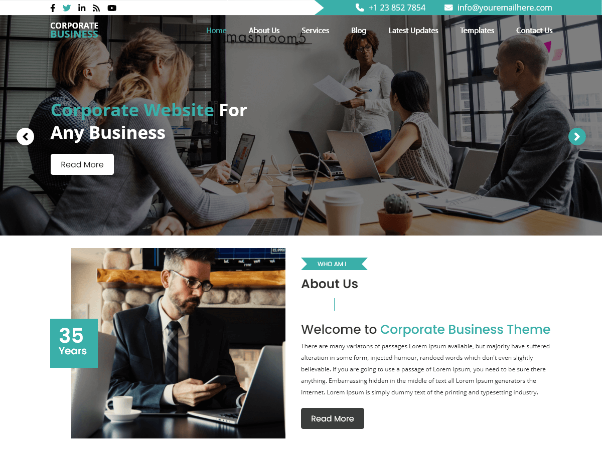 Classic Corporate theme screenshot